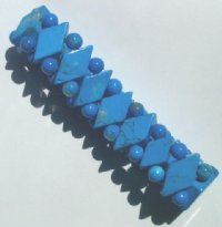 Howlite Turquoise Diamond Bracelet